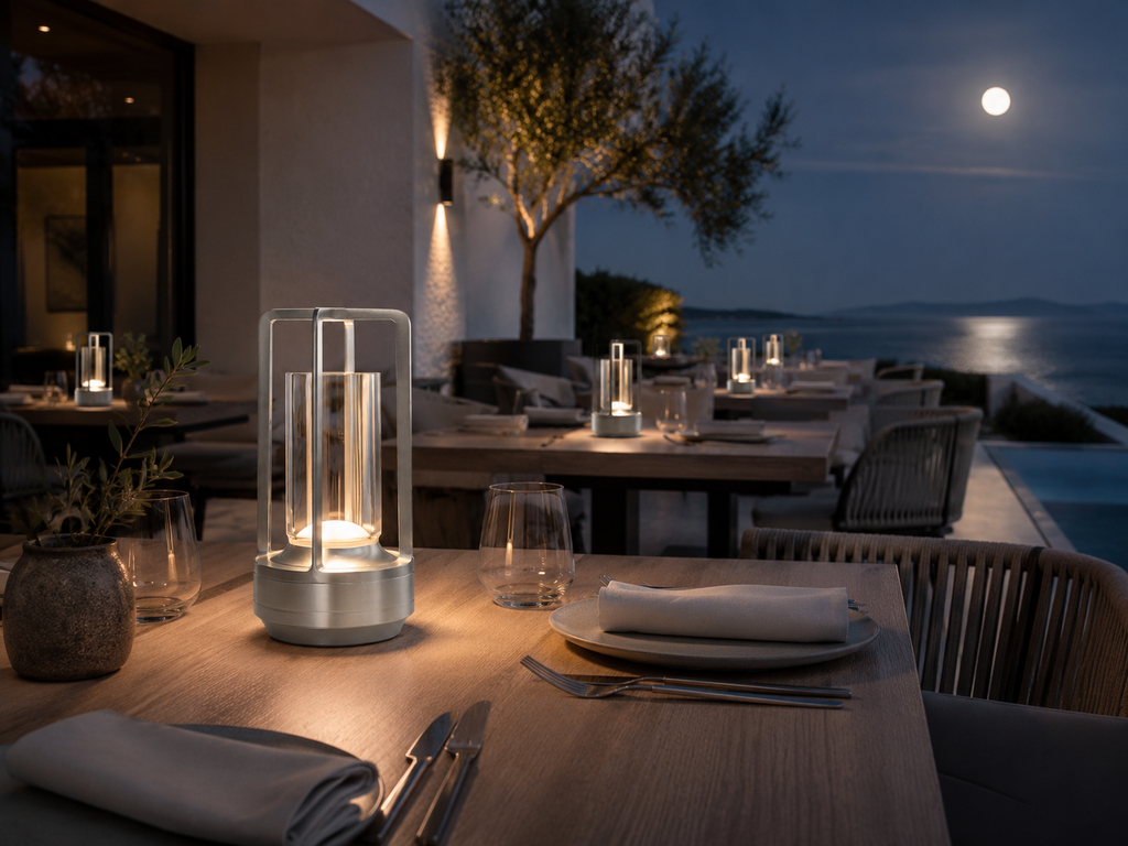 Rechargeable Outdoor LED Table Lamp for Restaurants, Bars & Hotels