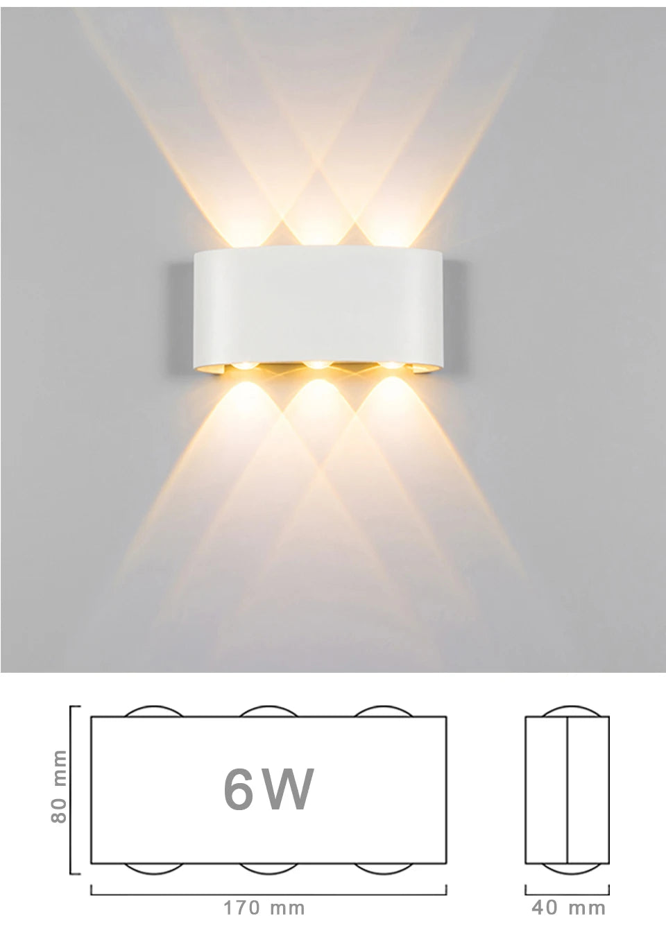 Modern Up & Down LED Wall Light Series for Hotels, Restaurants & Homes