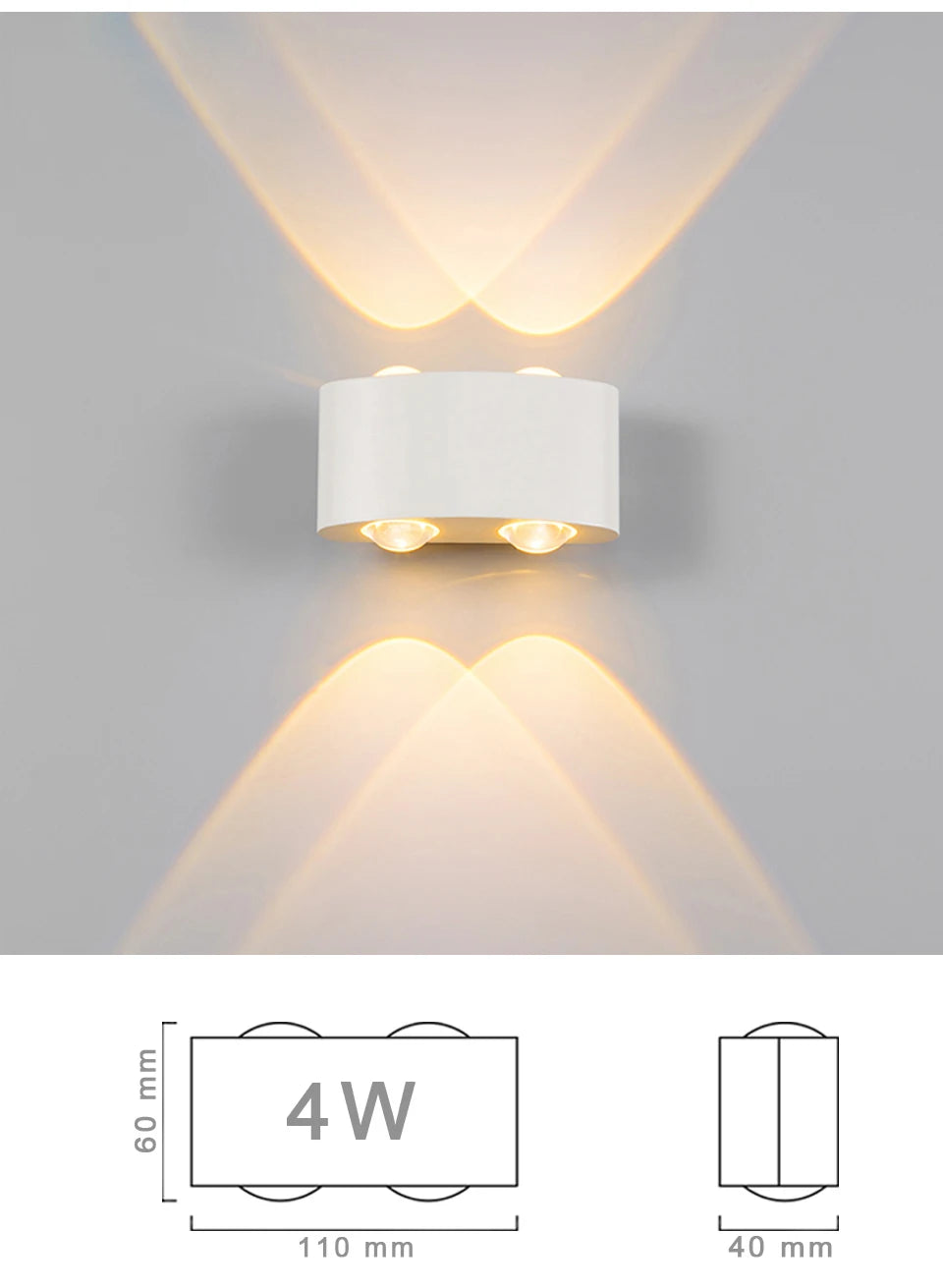 Modern Up & Down LED Wall Light Series for Hotels, Restaurants & Homes