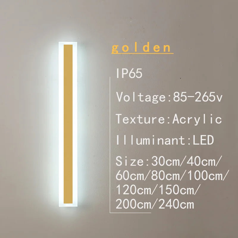 Architectural Long LED Wall Light for Restaurants, Hotels & Gastro Terraces