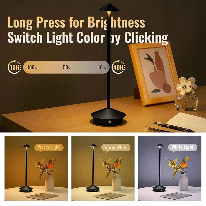 Rechargeable Outdoor Table Lamp for Restaurants & Hotels