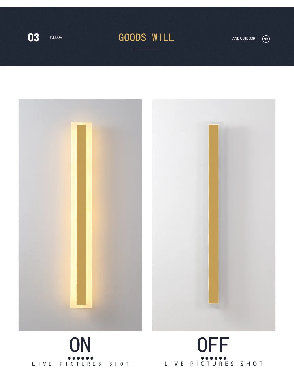 Architectural Long LED Wall Light for Restaurants, Hotels & Gastro Terraces