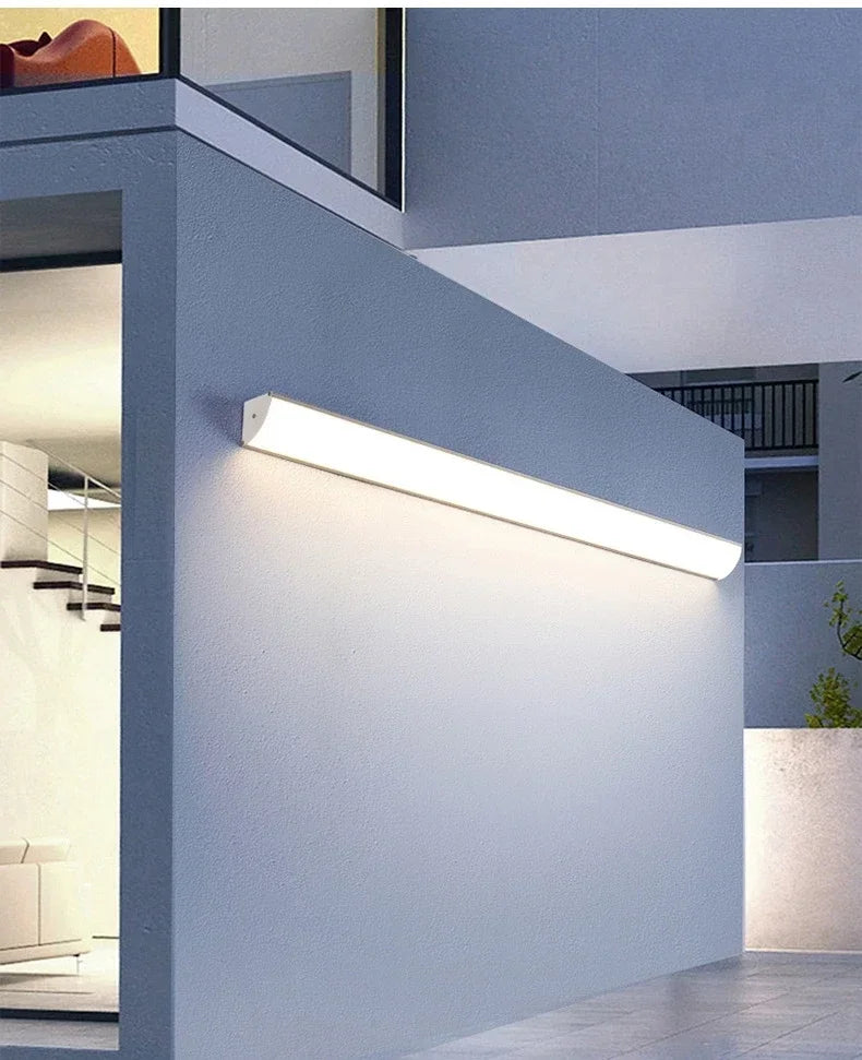 Modern Outdoor LED Strip Wall Light for Hotels, Restaurants & Homes
