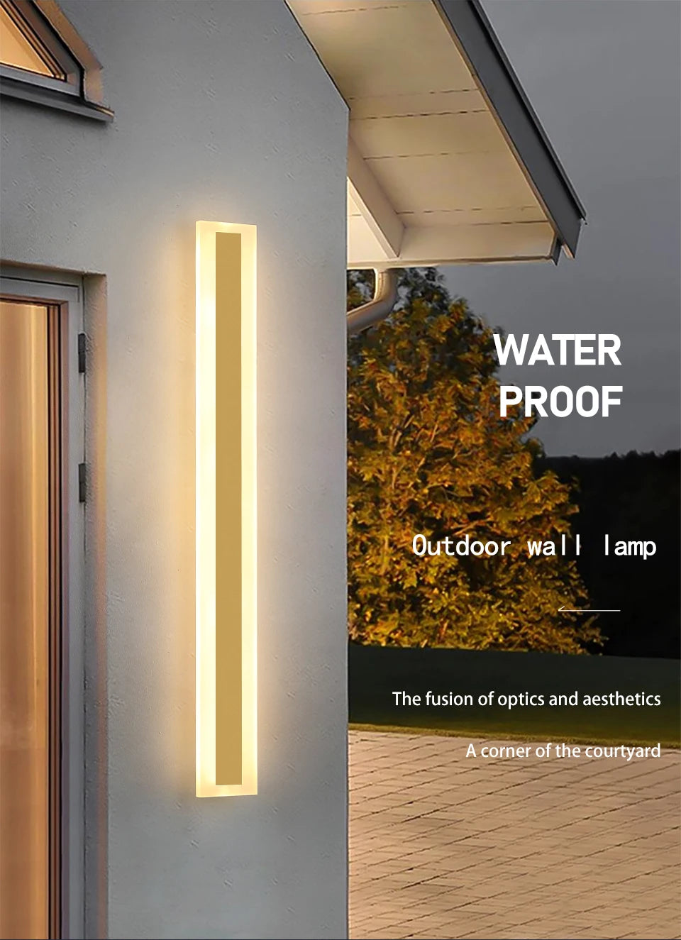 Architectural Long LED Wall Light for Restaurants, Hotels & Gastro Terraces