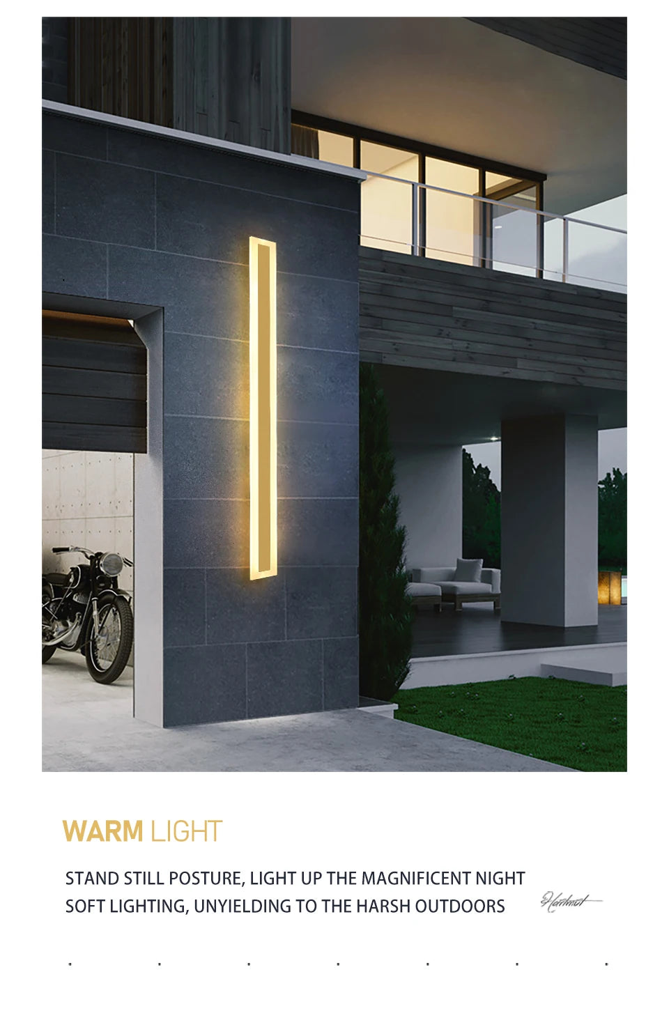 Architectural Long LED Wall Light for Restaurants, Hotels & Gastro Terraces