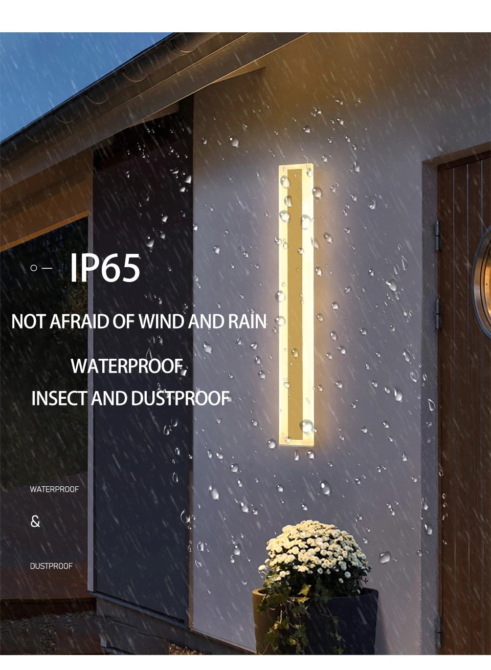 Architectural Long LED Wall Light for Restaurants, Hotels & Gastro Terraces