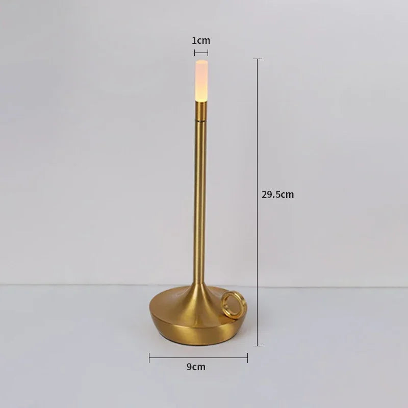 Rechargeable LED Candle Table Lamp for Restaurants & Bars