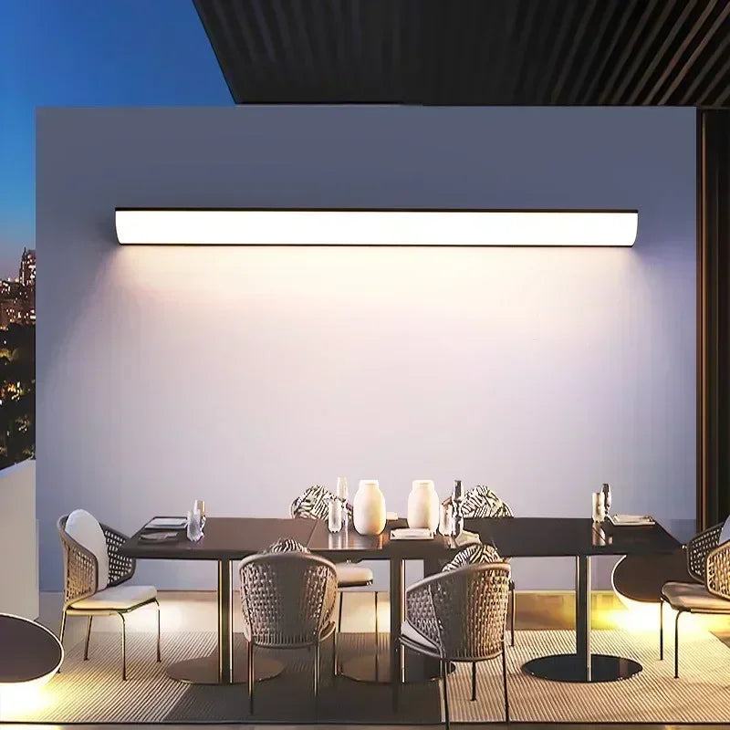 Modern Outdoor LED Strip Wall Light for Hotels, Restaurants & Homes