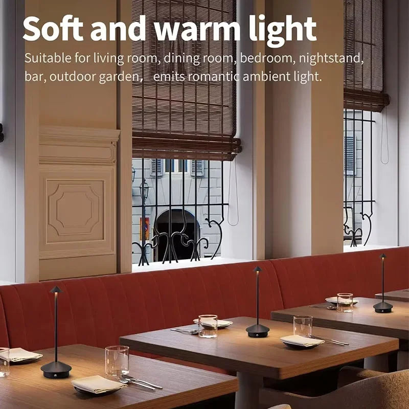 Rechargeable Outdoor Table Lamp for Restaurants & Hotels
