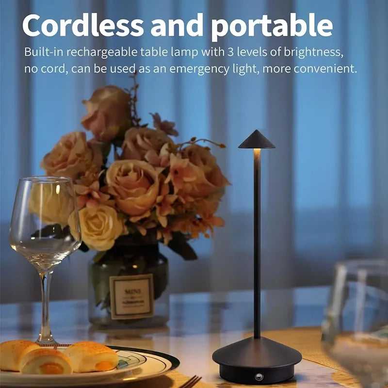 Rechargeable Outdoor Table Lamp for Restaurants & Hotels