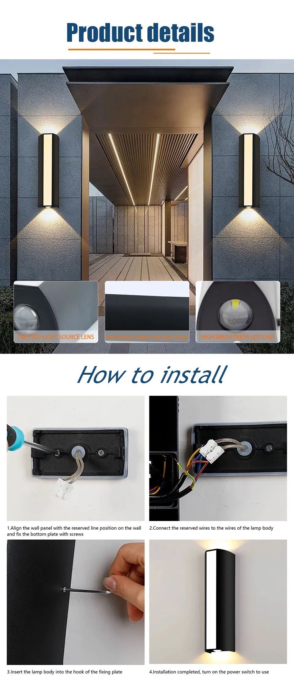 Outdoor Wall Light for Restaurants, Hotels & Modern Homes