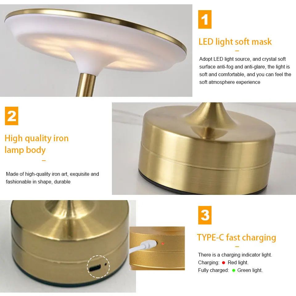 Cordless Rechargeable Table Lamp for Restaurants & Hotels