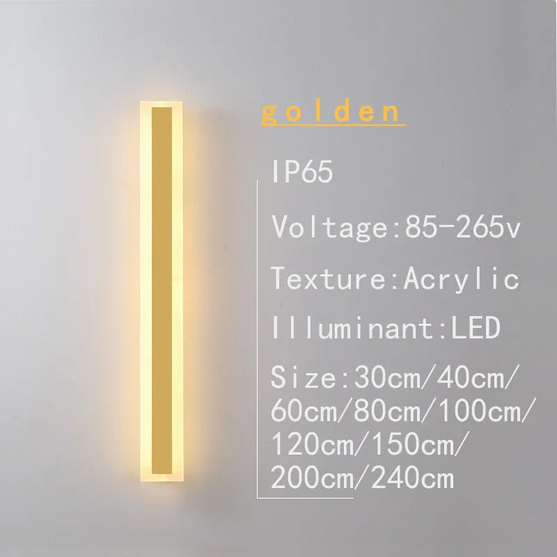 Architectural Long LED Wall Light for Restaurants, Hotels & Gastro Terraces
