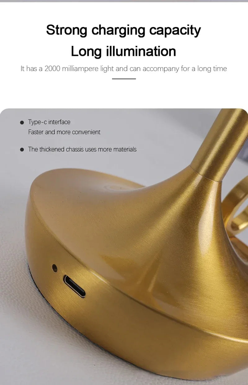 Rechargeable LED Candle Table Lamp for Restaurants & Bars