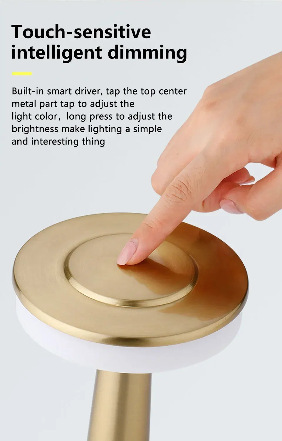 Rechargeable Table Lamp with Touch Dimming for Restaurants & Bars