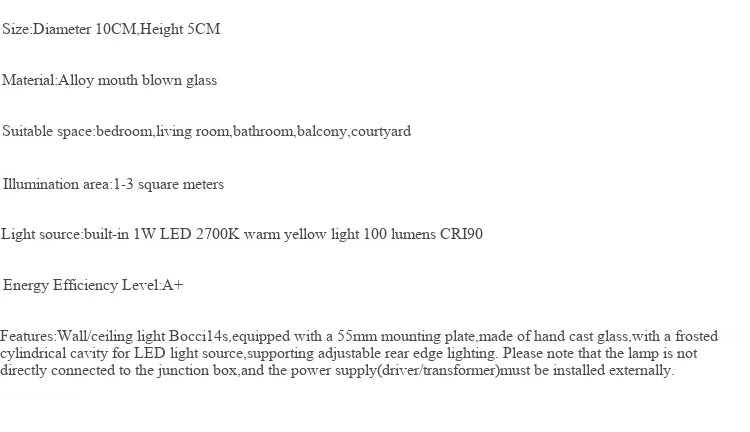 Crystal Glass Wall Lamp for Restaurants, Bars & Elegant Homes