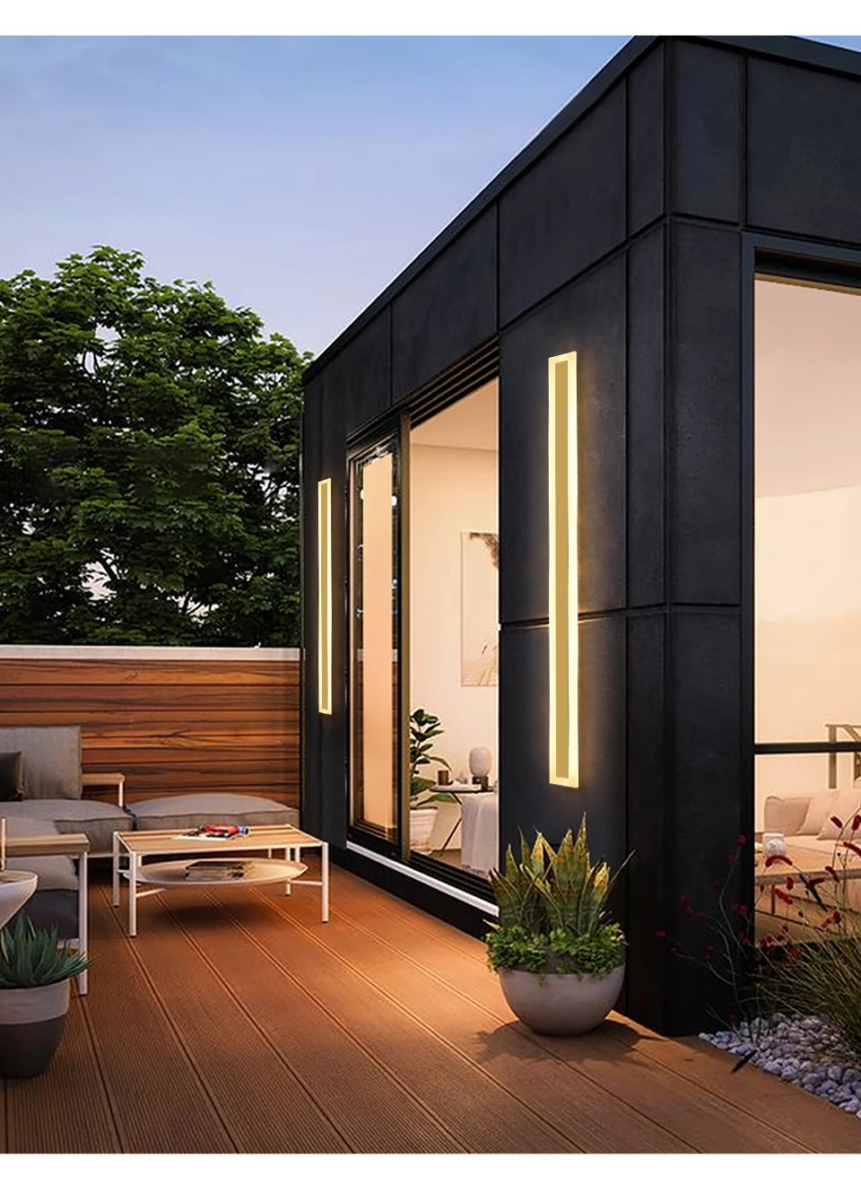 Architectural Long LED Wall Light for Restaurants, Hotels & Gastro Terraces