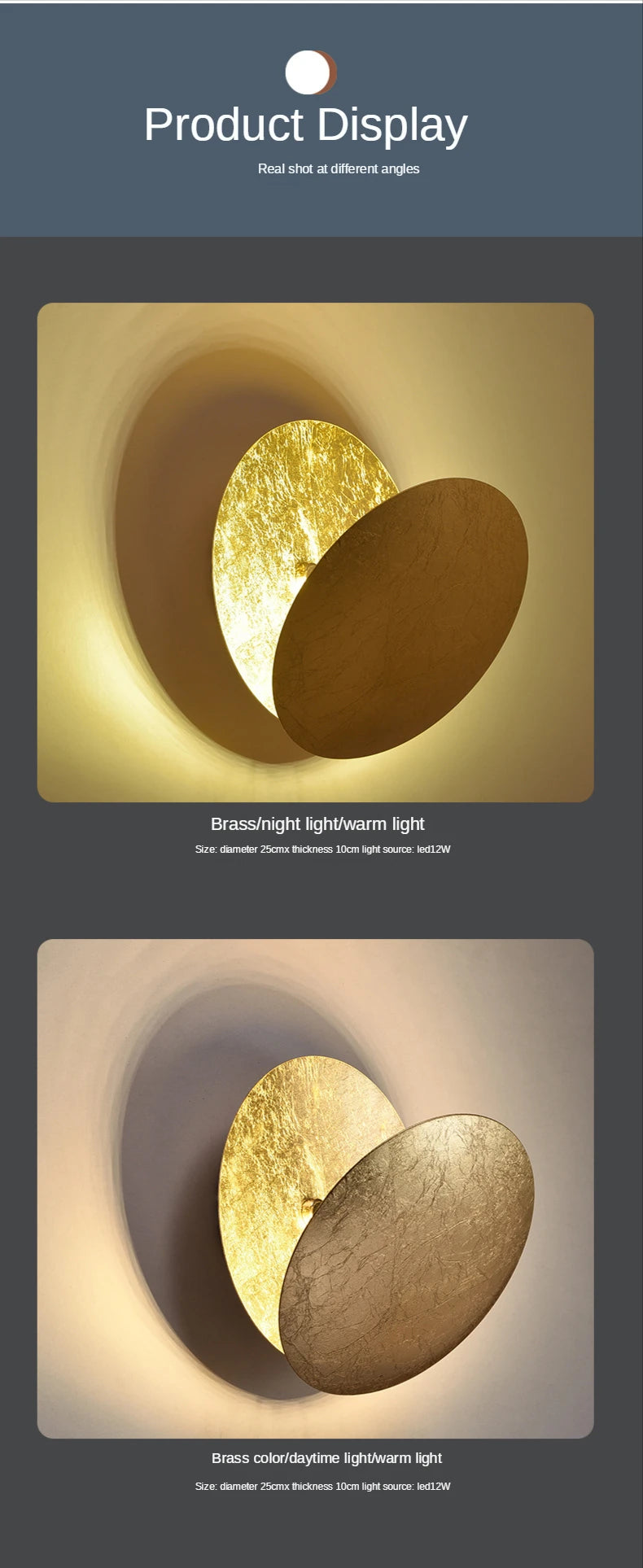 Modern Round LED Wall Lamp for Restaurants, Hotels & Elegant Homes