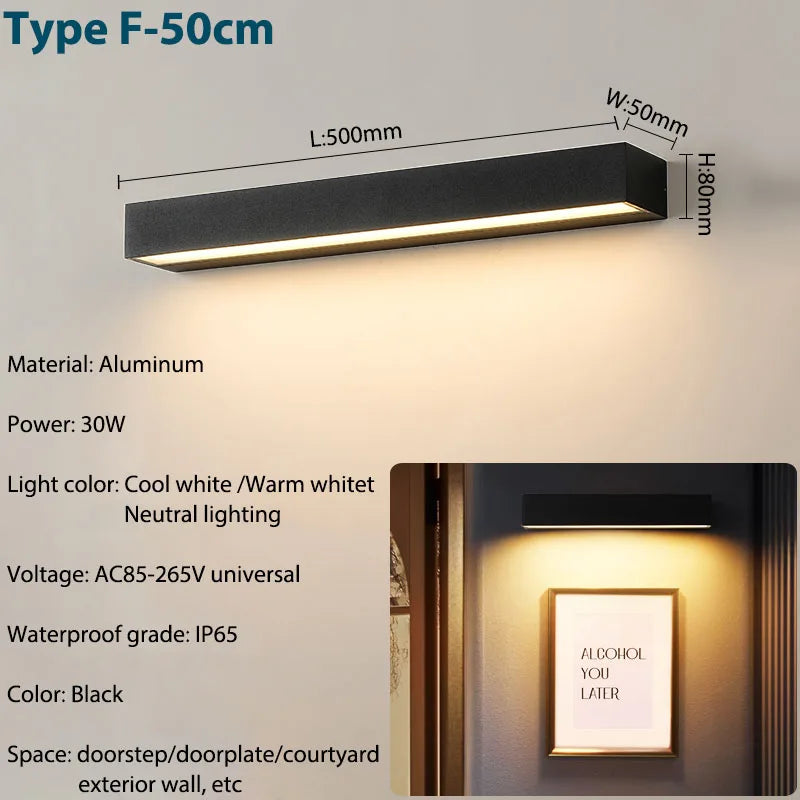 Modern Outdoor LED Wall Sconce for Hotels, Gardens & Homes
