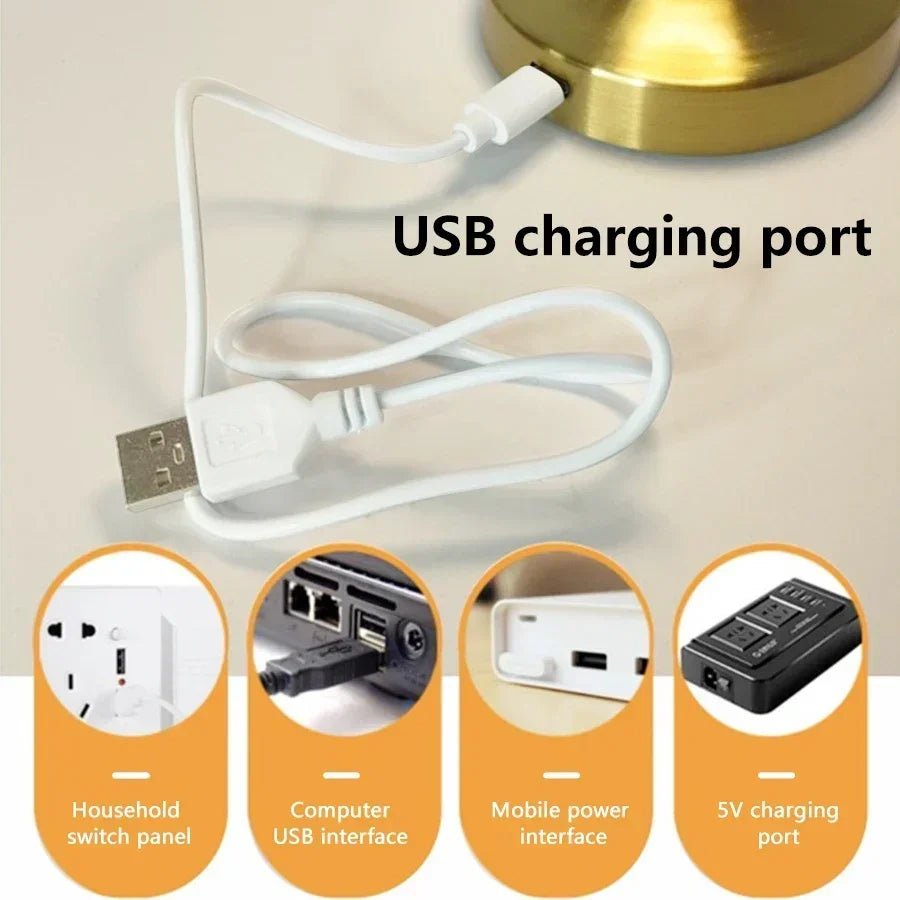 Rechargeable Table Lamp with Touch Dimming for Restaurants & Bars