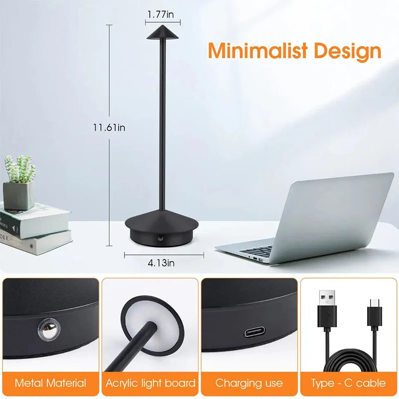 Rechargeable Outdoor Table Lamp for Restaurants & Hotels