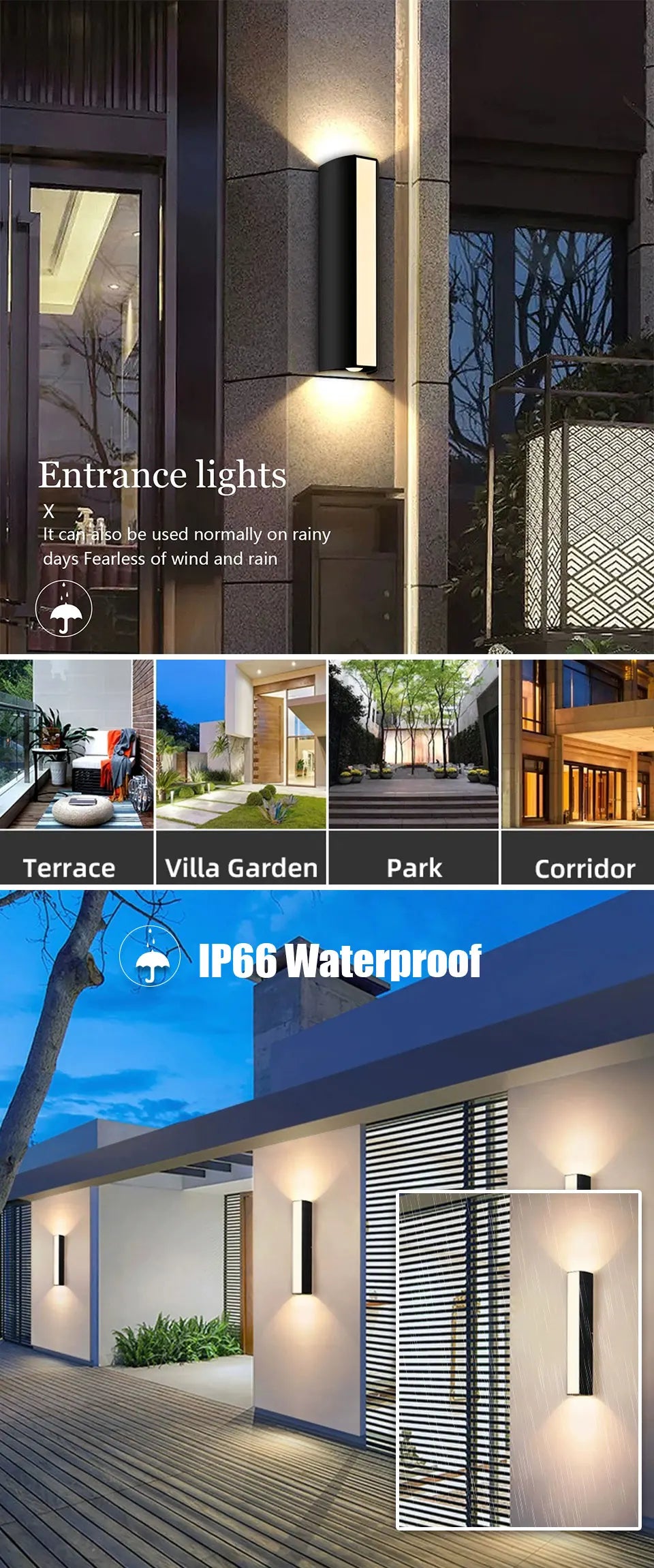 Outdoor Wall Light for Restaurants, Hotels & Modern Homes