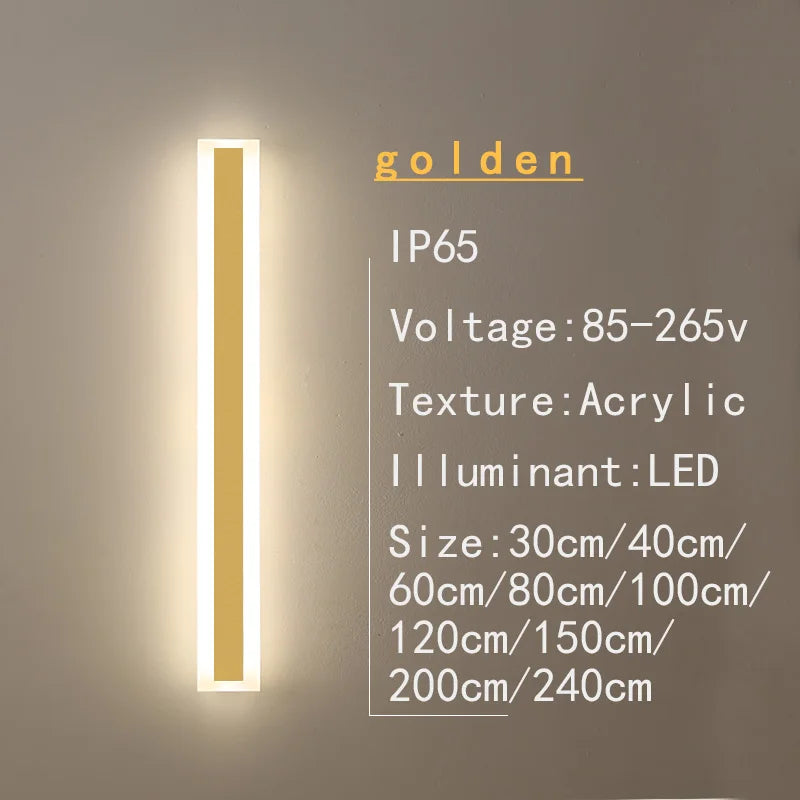 Architectural Long LED Wall Light for Restaurants, Hotels & Gastro Terraces