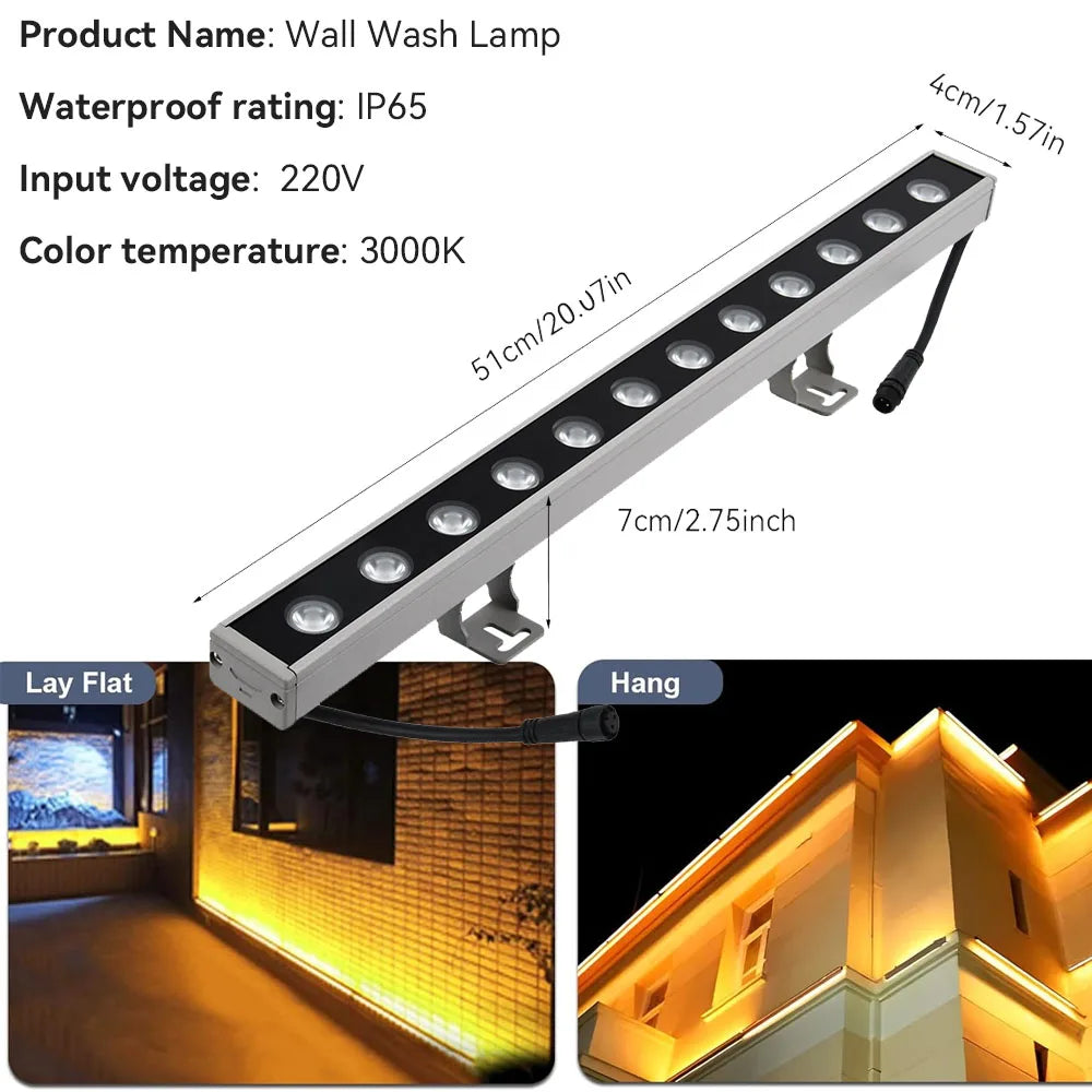 Modern Outdoor Wall Wash Light for Hotels, Restaurants & Homes