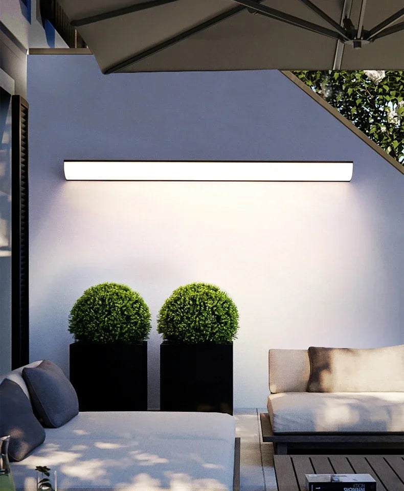 Modern Outdoor LED Strip Wall Light for Hotels, Restaurants & Homes