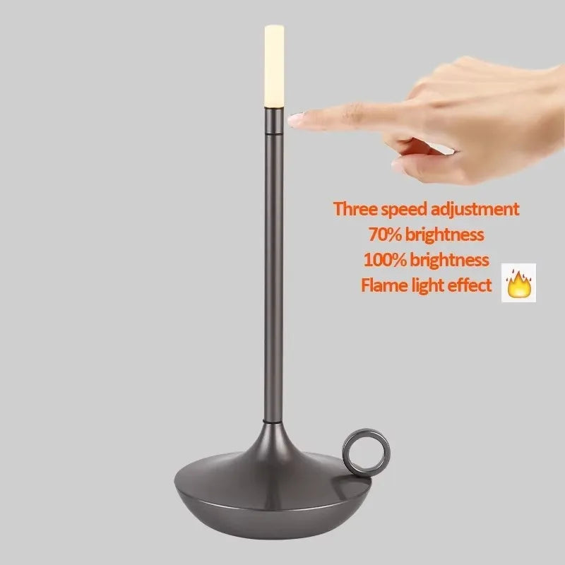 Rechargeable LED Candle Table Lamp for Restaurants & Bars
