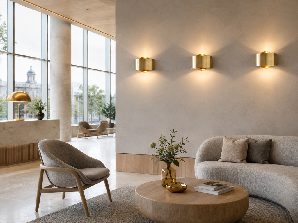 Modern Gold Wall Lamp for Hotels, Restaurants & Elegant Homes
