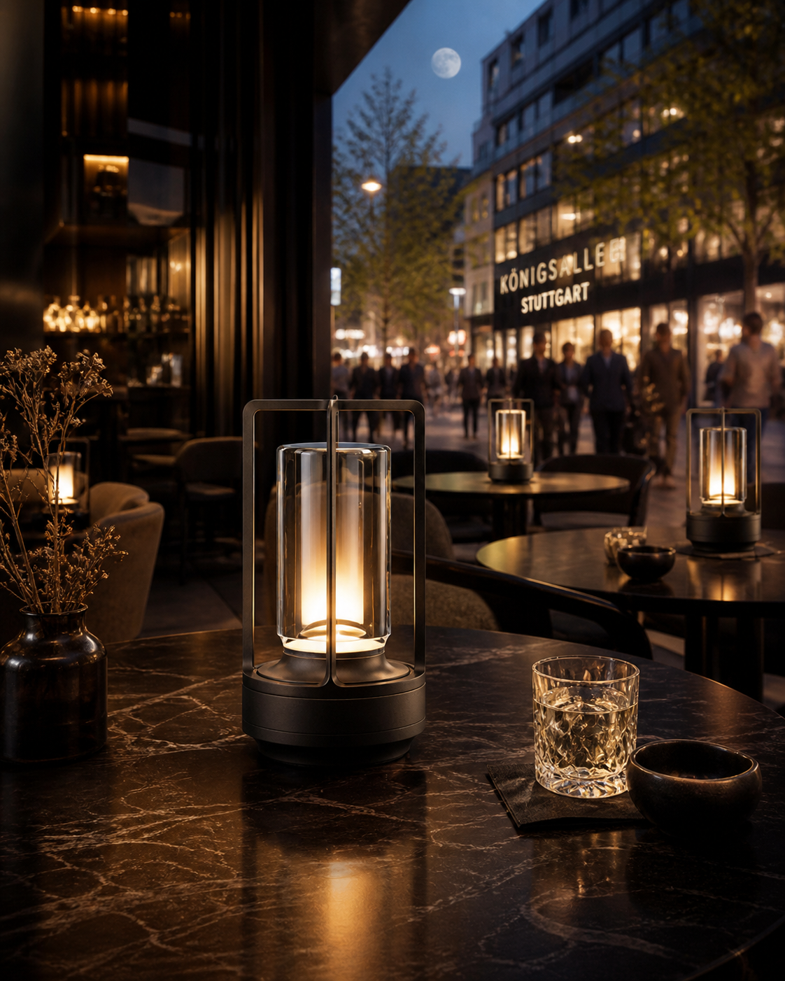 Rechargeable Industrial Table Lamp for Restaurants, Bars & Hotels