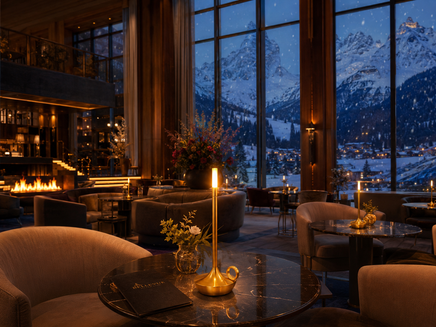 Rechargeable LED Candle Table Lamp for Restaurants & Bars