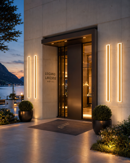 Architectural Long LED Wall Light for Restaurants, Hotels & Gastro Terraces