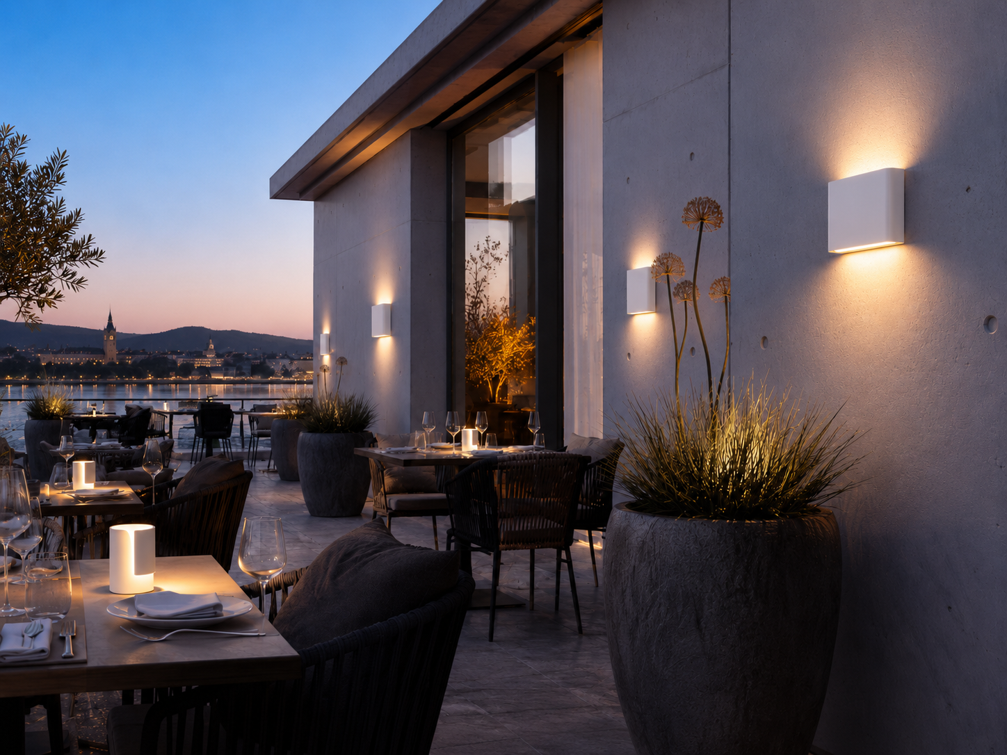 Modern Outdoor Up & Down Wall Light for Homes, Hotels & Gardens