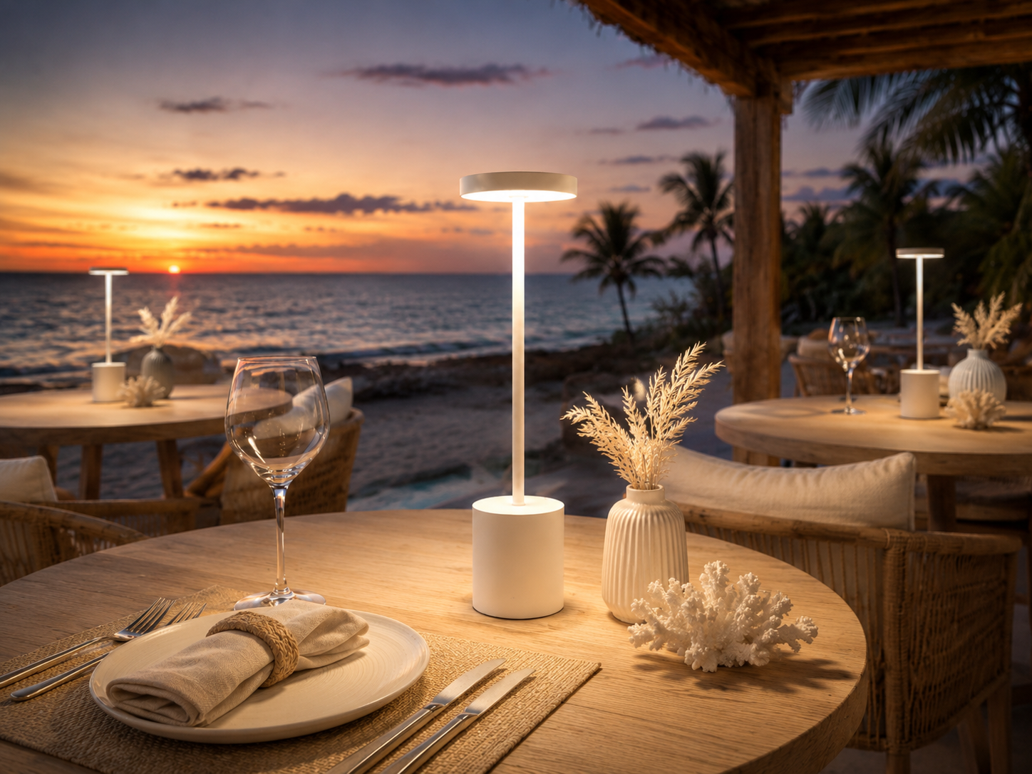Rechargeable Outdoor Table Lamp for Restaurants, Bars & Hotels